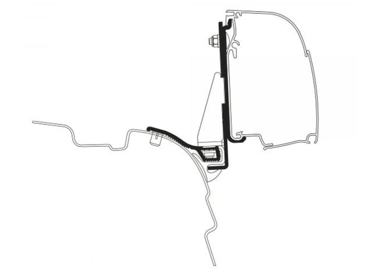 Thule adaptateur 4200 Multirail Reimo VW T5/T6 SWB