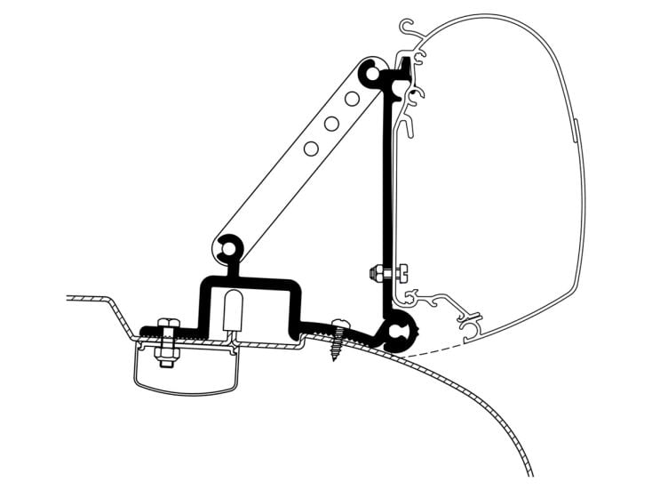Thule adaptateur 5200 Ducato H2 1994-2006
