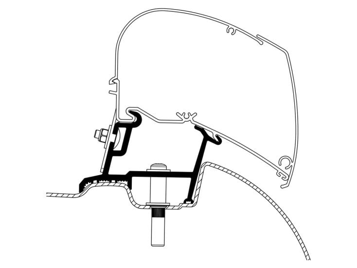 Thule Omnistor adaptateur Sprinter Crafter High Roof