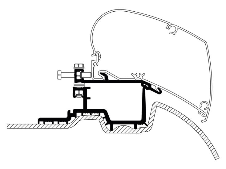 Thule adaptateur supplémentaire Sprinter >2007 Crafter 2007 - 2016