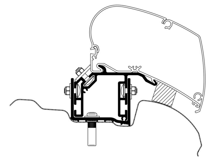 Thule adaptateur VW Crafter 2017