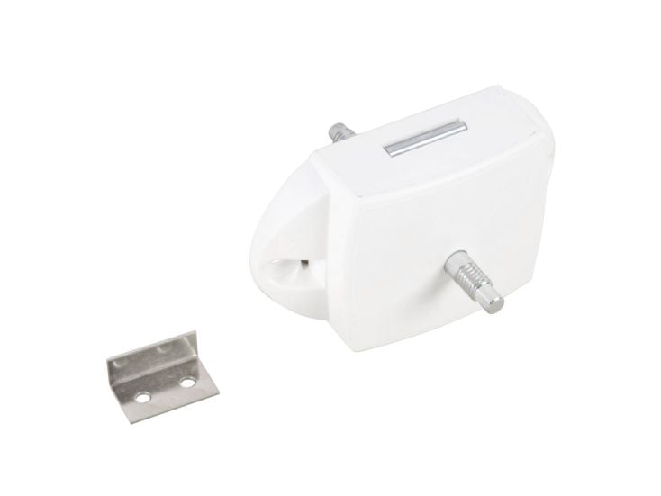Serrure avec bouton poussoir pour toilettes