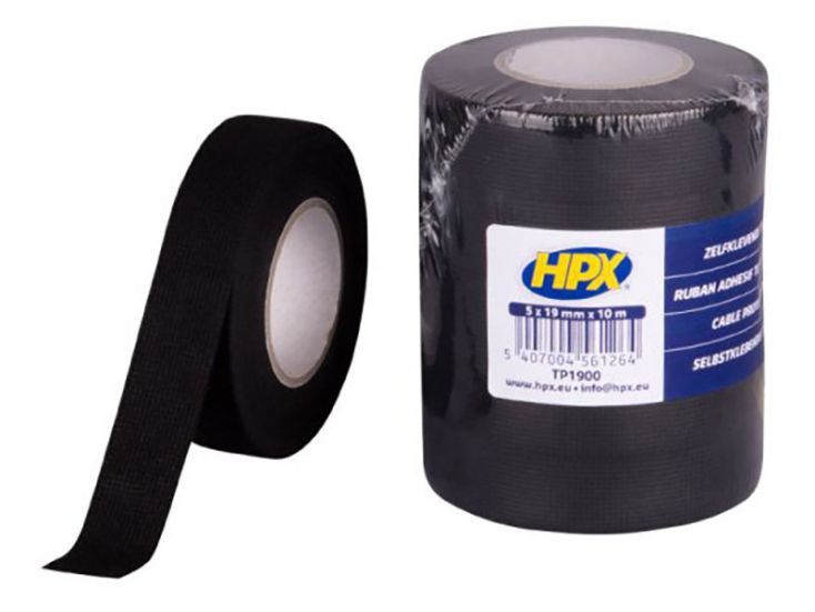 HPX ruban protecteur de câbles noir 19mm x 25m