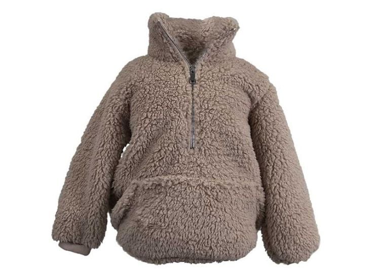 Sweat à capuche oversized Unique Living Kids Willow - Taupe