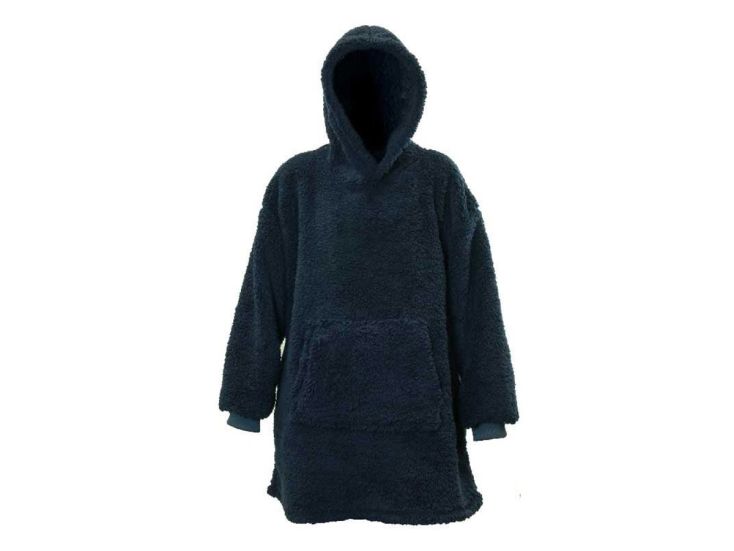 Unique Living Teddy sweat à capuche oversize - Bleu foncé