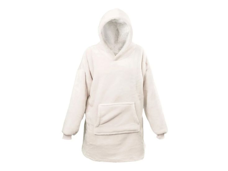 Unique Living sweat à capuche oversize - Dove White