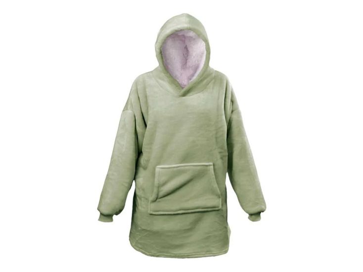 Unique Living sweat à capuche oversize - Vert Thé