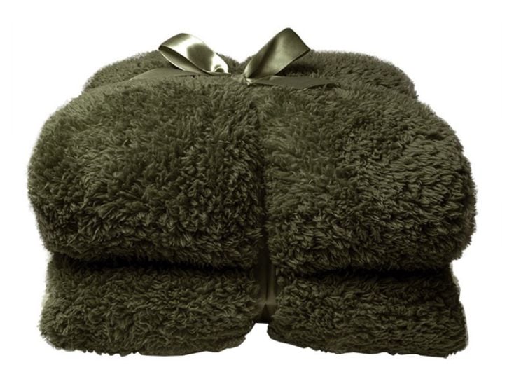 Unique Living Teddy plaid - Vert Foncé