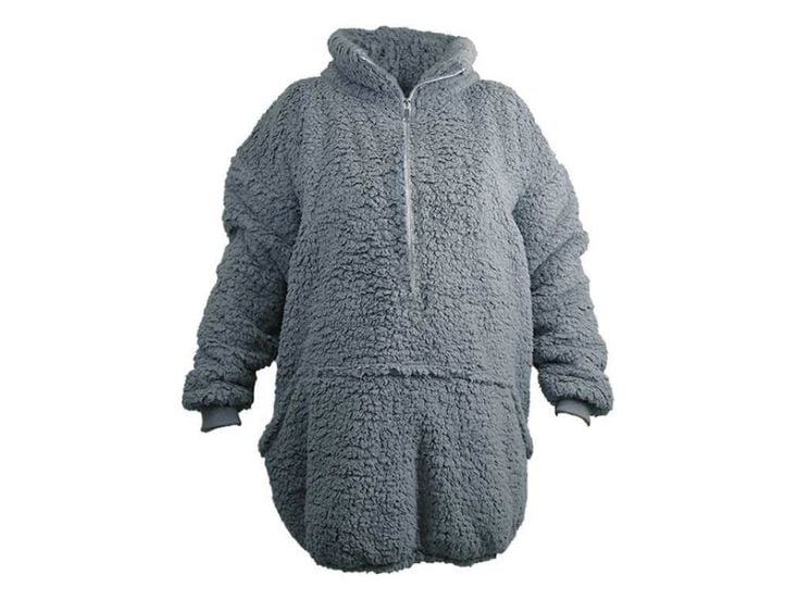 Unique Living Willow sweat à capuche long oversized - Dark Grey