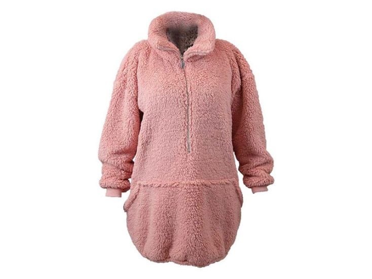 Unique Living Willow sweat à capuche long oversized - Old Pink