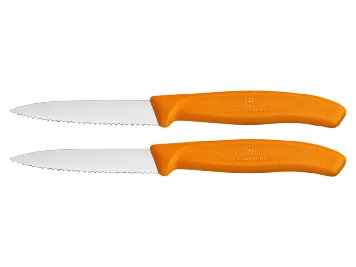 Victorinox Swiss Classic lot de couteaux éplucheurs dentelés - Orange