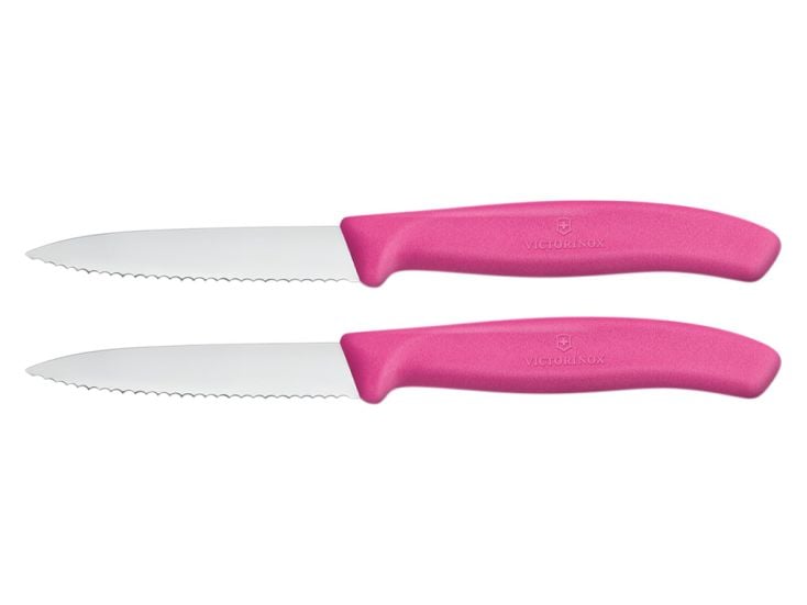 Victorinox Swiss Classic lot de couteaux éplucheurs dentelés - Pink