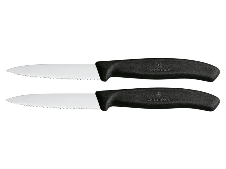 Victorinox Swiss Classic lot de couteaux éplucheurs dentelés - Black