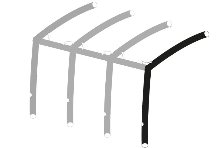 Obelink Viera 320/380/420 Easy Air Connected tube pneumatique principal droite