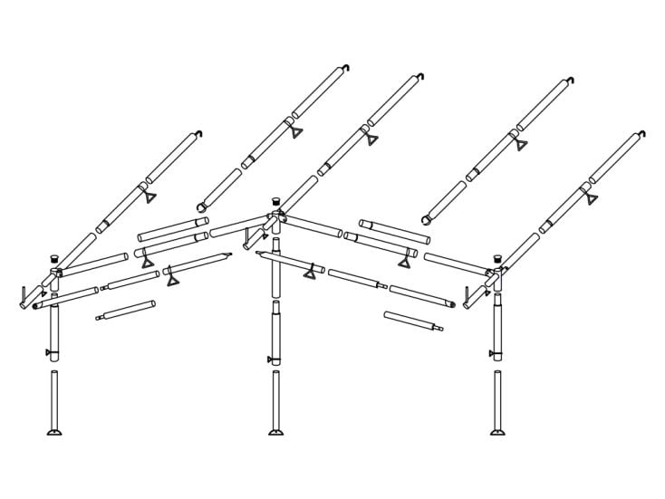 Obelink armature auvent acier 28 mm taille 11 - 20