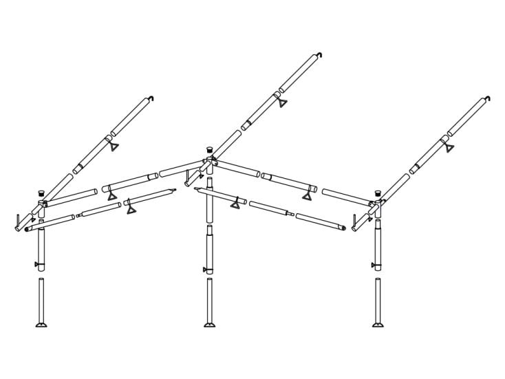 Obelink armature auvent acier 25 mm taille 8 - 10