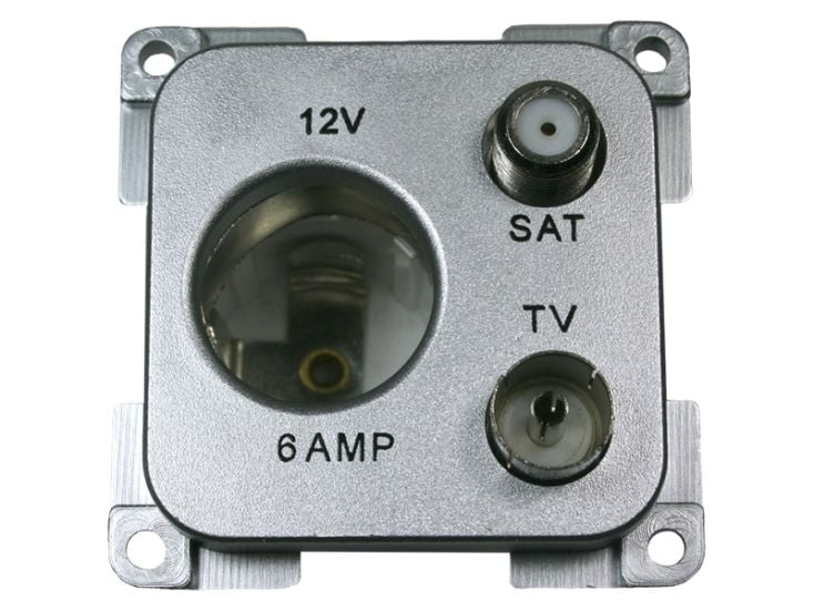 Haba prise encastrée C-line + sat + tv - Silver