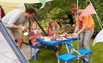 faire du camping dans le jardin