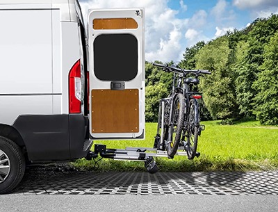 porte-vélo sur attelage fourgon