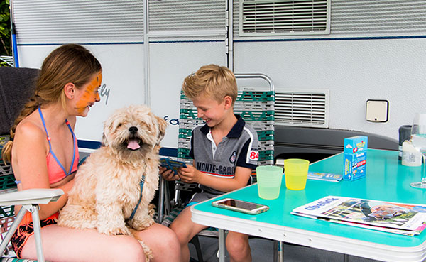 camper avec son chien