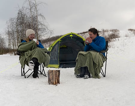 camping en hiver