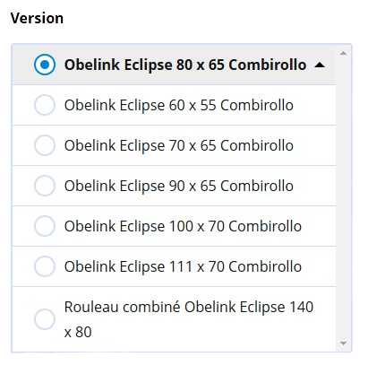 largeur Eclipse Combirollo