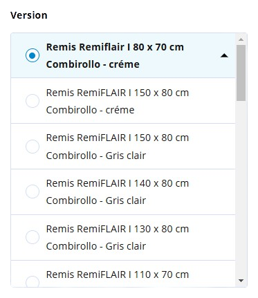 largeur Remis Remiflair I Combirollo